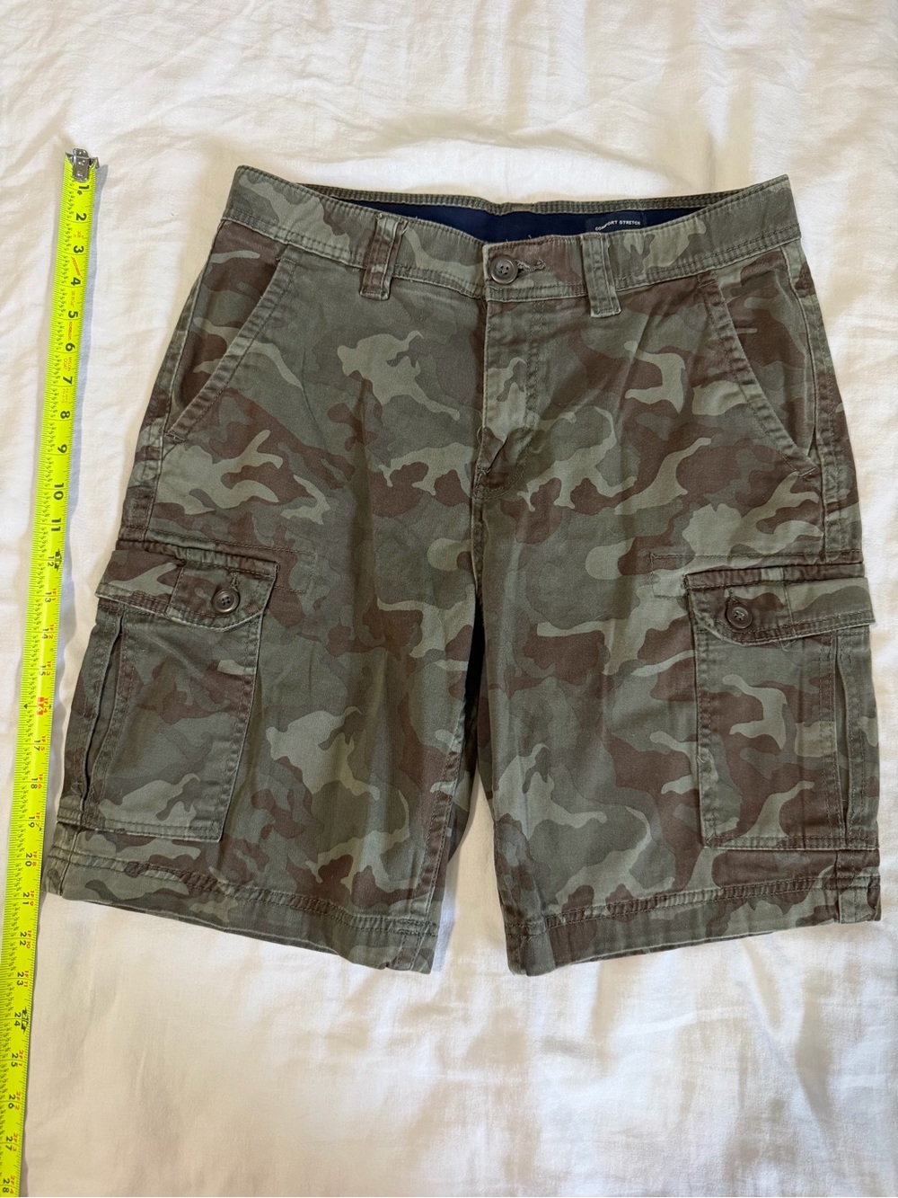 St. John's Bay Men's Camo Cargo Shorts - Olive/Brown